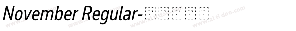 November Regular字体转换